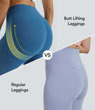 Pure-Yoga UltraSculpt™ High Waisted Front Pocket Ruched Butt Lifting Training 7/8 Leggings - PURE-YOGA
