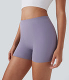 Pure-Yoga UltraSculpt™ Mid Rise Yoga Leak Protection Biker Shorts 4'' - PURE-YOGA