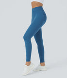 Pure-Yoga UltraSculpt™ High Waisted Front Pocket Ruched Butt Lifting Training 7/8 Leggings - PURE-YOGA