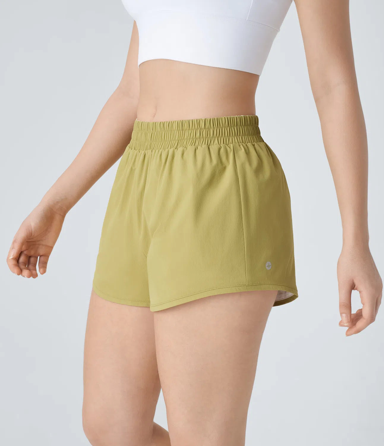 Reversible Mid Rise Side Pocket Color Block Workout Shorts - PURE-YOGA