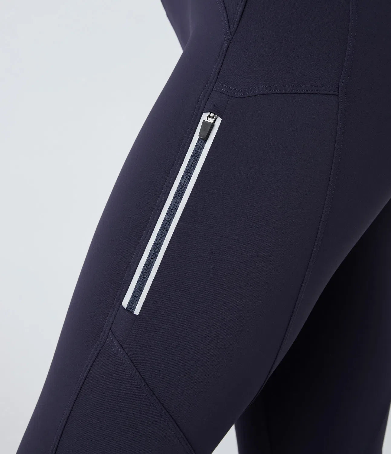 SpeedWave™ High Waisted Reflective Line Zipper Pocket Quick Dry 7/8 Workout Leggings - PURE-YOGA
