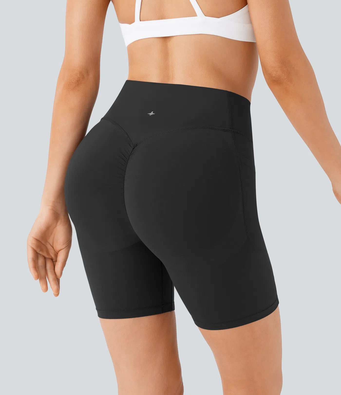 SoCinched High Waisted Scrunch Butt Lifting Tummy Control Side Pocket Shaping Workout UltraSculpt Biker Shorts 7'' - PURE-YOGA