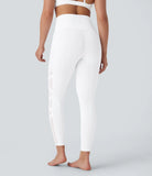 SpeedWave™ High Waisted Side Pocket Contrast Mesh Quick Dry 7/8 Yoga Leggings - PURE-YOGA