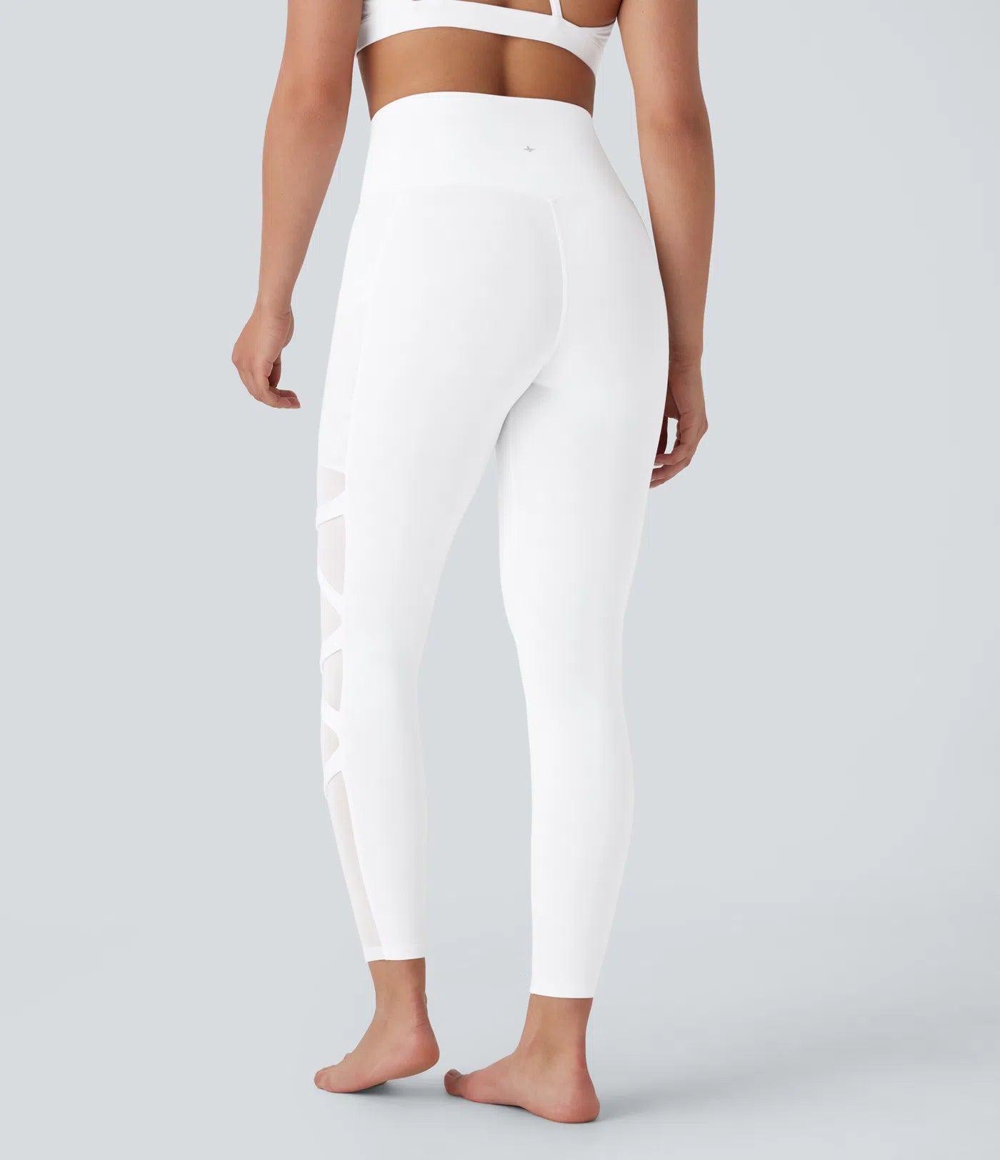 SpeedWave™ High Waisted Side Pocket Contrast Mesh Quick Dry 7/8 Yoga Leggings - PURE-YOGA