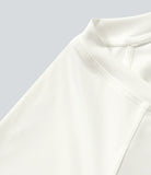 Contrast Mesh Split Hem Short Sleeve Cool Touch Yoga Sports Top-UPF50+ - PURE-YOGA