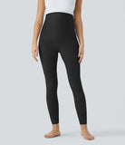 Softlyzero™ Super High Waisted Maternity Yoga 7/8 Leggings-UPF50+ - PURE-YOGA