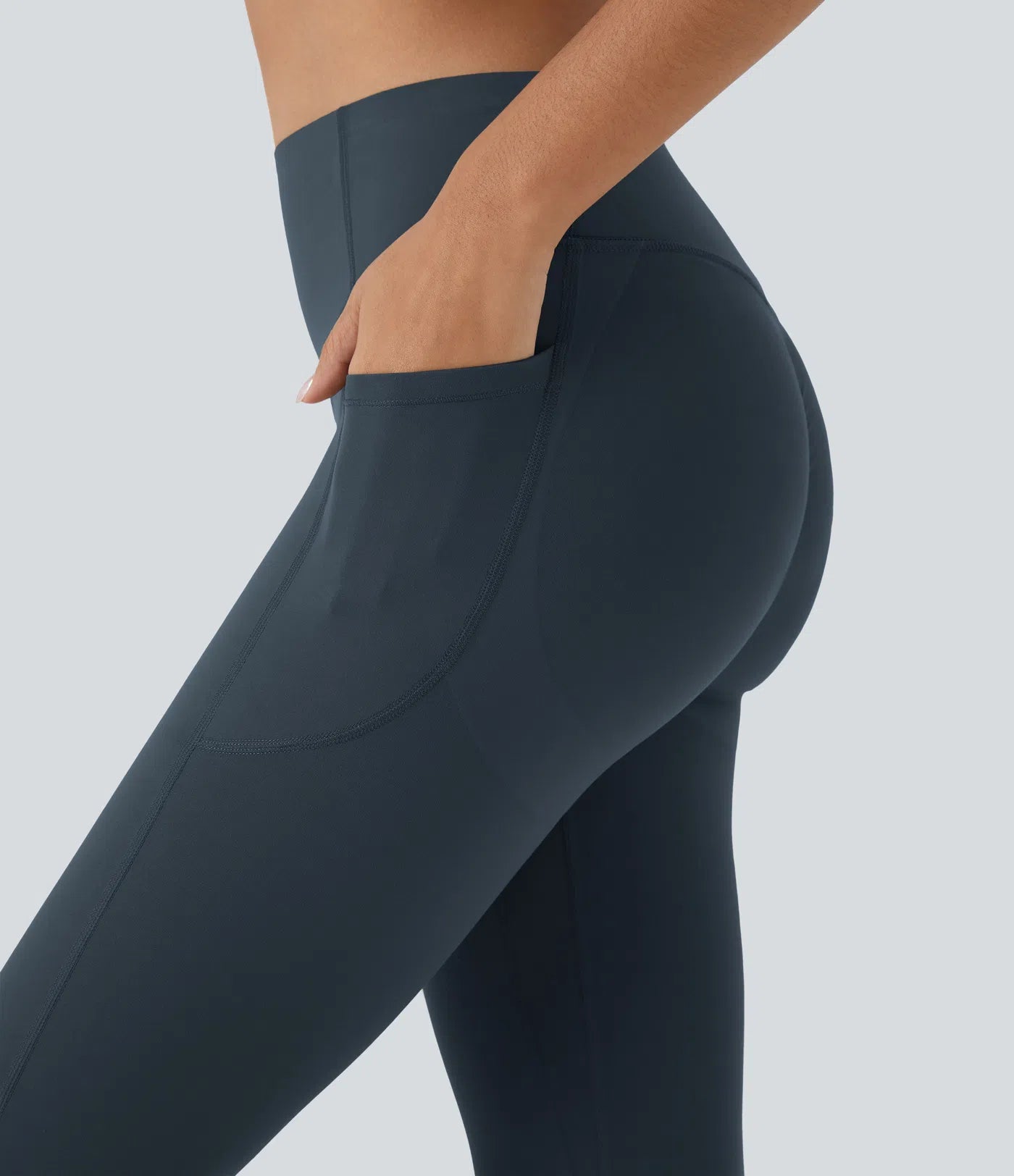 SoCinched High Waisted Scrunch Butt Lifting Tummy Control Side Pocket Shaping Capri Training UltraSculpt Leggings - PURE-YOGA