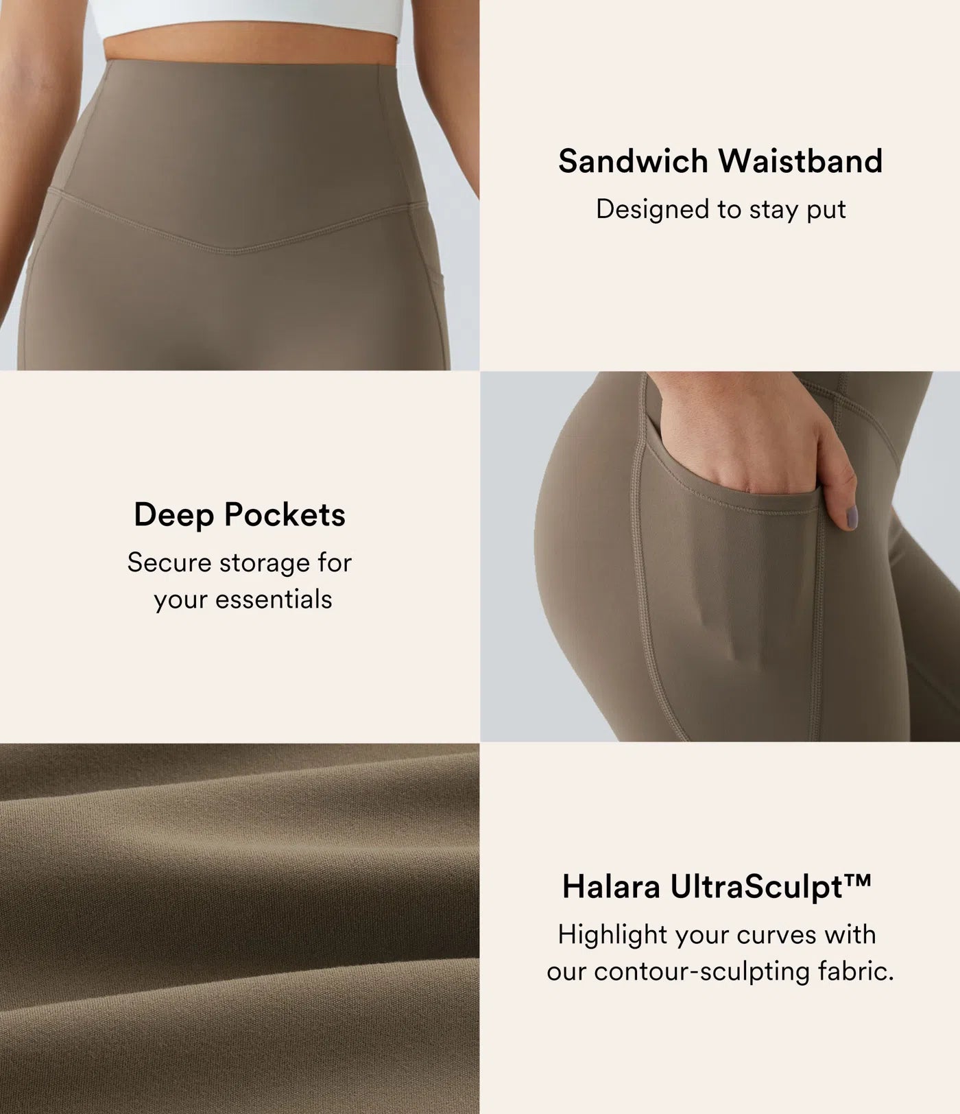 SoCinched High Waisted Tummy Control Side Pocket Shaping Training UltraSculpt Leggings - PURE-YOGA