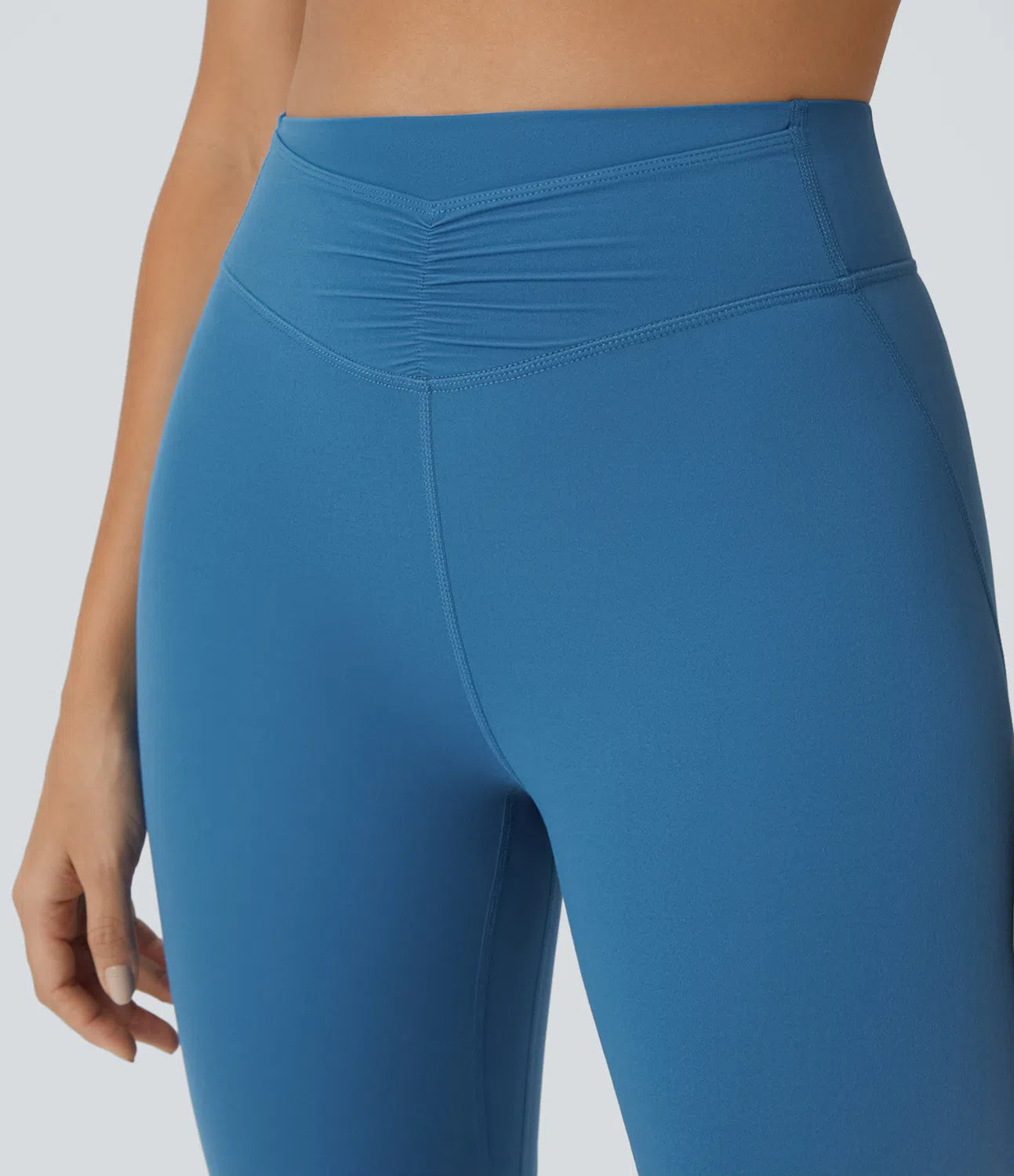 Pure-Yoga UltraSculpt™ High Waisted Front Pocket Ruched Butt Lifting Training 7/8 Leggings - PURE-YOGA