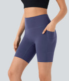 Softlyzero™ High Waisted Double Pockets Yoga Biker Shorts 7''-UPF50+ - PURE-YOGA