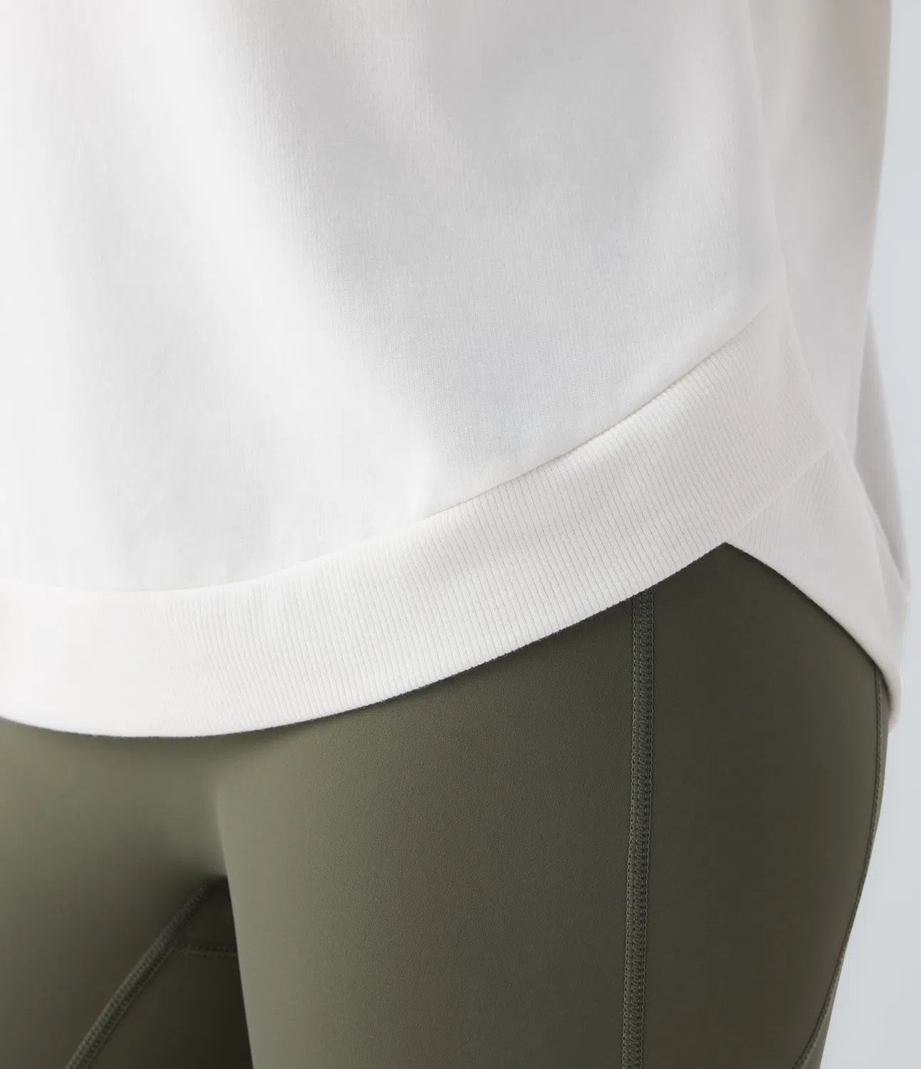 Boat Neck Long Sleeve Curved Hem Fleece Yoga Sports Top - PURE-YOGA