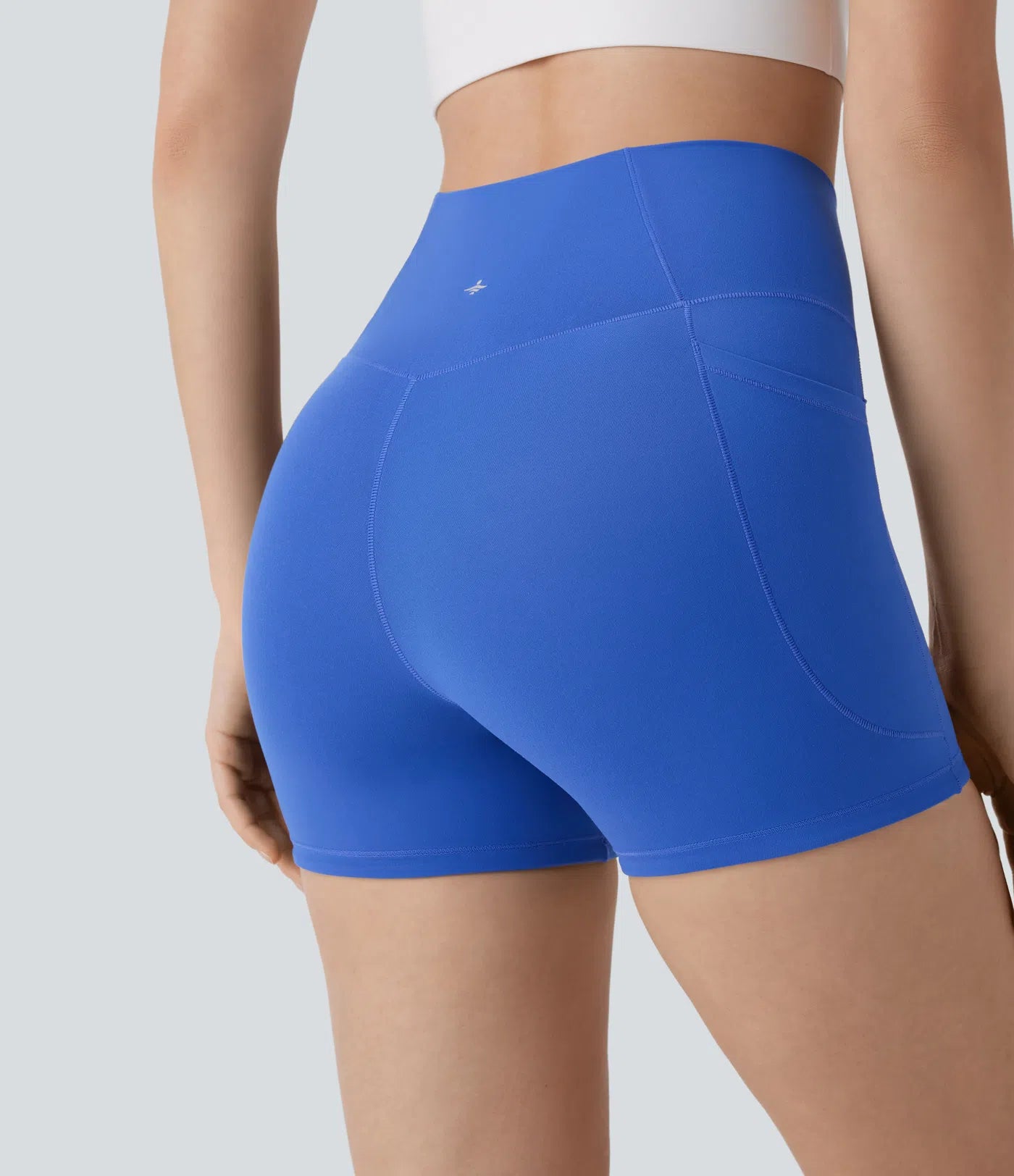 Softlyzero™ Crossover High Waisted Side Pocket Antislip Yoga Biker Shorts 3''-UPF50+ - PURE-YOGA
