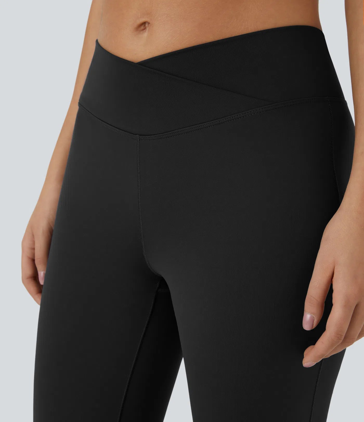 Softlyzero™ Plush Thermal Crossover High Waisted Back Pocket Super Flare Leggings - PURE-YOGA