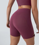 Softlyzero™ Airy High Waisted Side Pocket Adjustable Buckle Cool Touch Dance Biker Shorts 7'' - PURE-YOGA