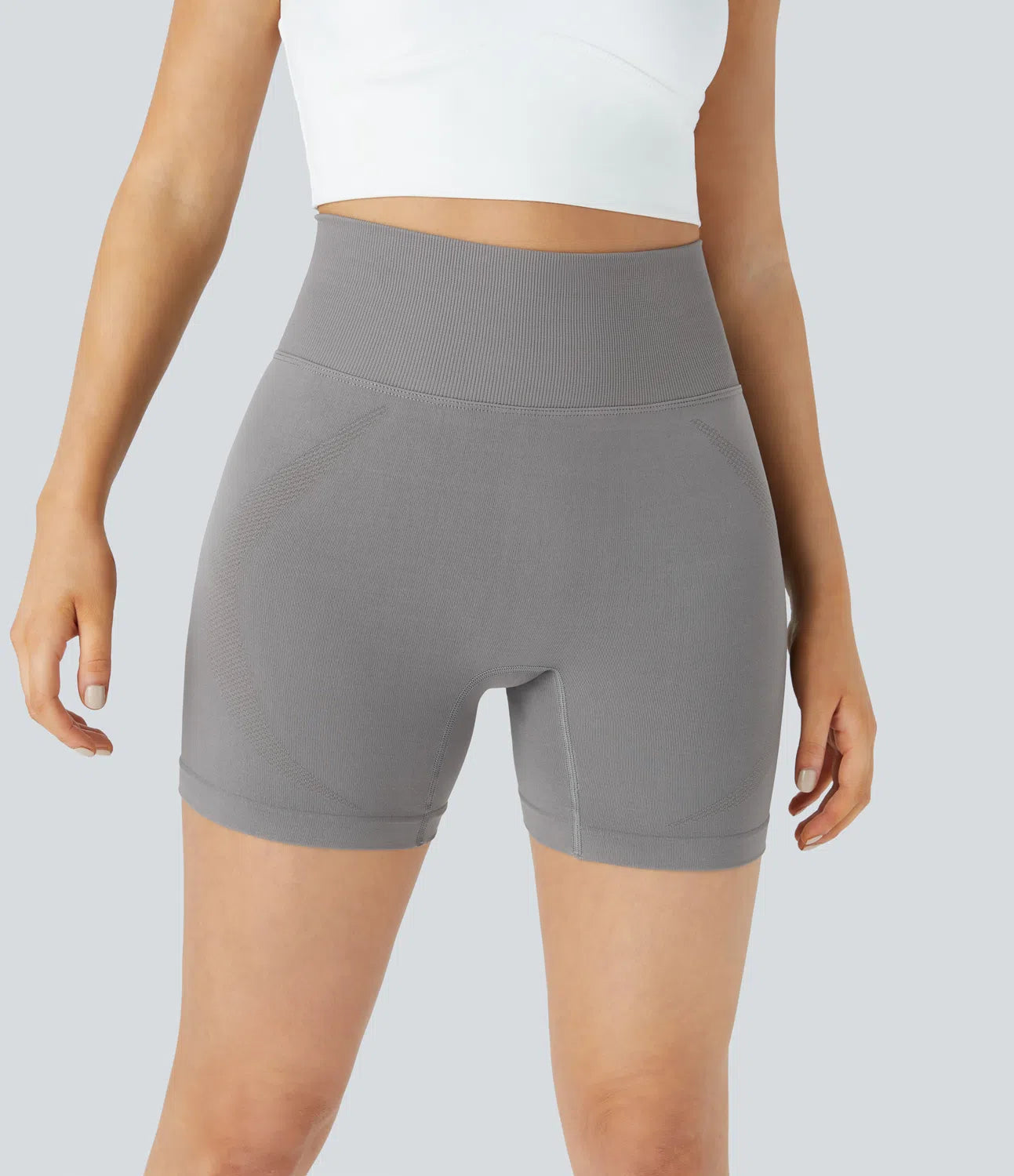 Seamless Flow High Waisted Running Biker Shorts - PURE-YOGA