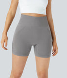 Seamless Flow High Waisted Running Biker Shorts - PURE-YOGA