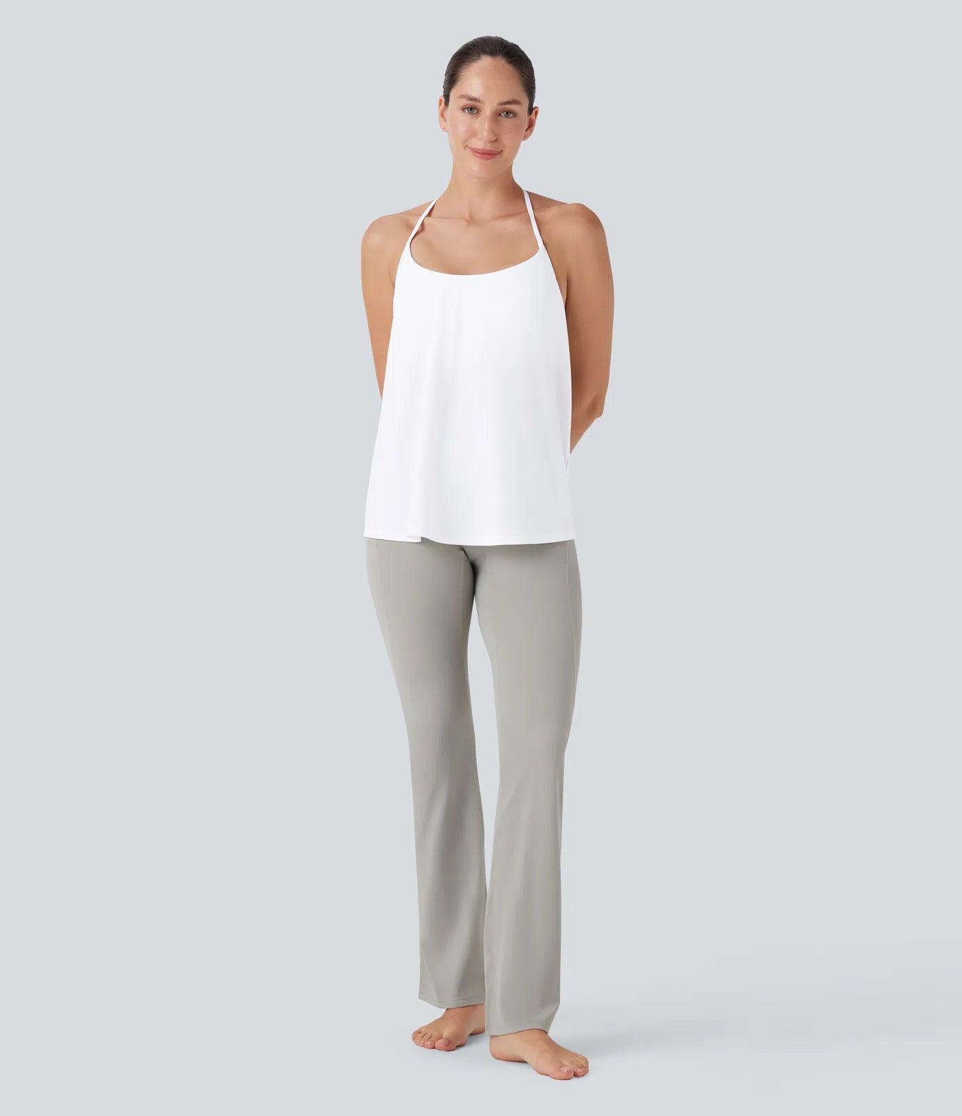 Softlyzero™ Airy Halter Backless Draped Cool Touch Yoga Sports Top-UPF50+ - PURE-YOGA