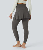 High Waisted Split 2-in-1 7/8 Yoga Leggings - PURE-YOGA