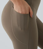 SoCinched High Waisted Tummy Control Side Pocket Shaping Training UltraSculpt Leggings - PURE-YOGA