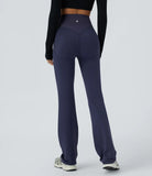 SoCinched High Waisted Tummy Control Contrast Ribbed Bootcut Yoga Leggings-UPF50+ - PURE-YOGA