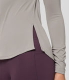 Softlyzero™ Backless Twisted Long Sleeve Split Yoga Sports Top - PURE-YOGA