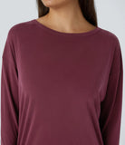 Cut Out 3/4 Sleeve Yoga Sports Top - PURE-YOGA