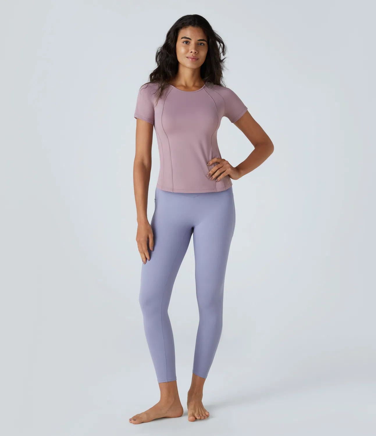 Softlyzero™ Airy Raglan Sleeve Contrast Mesh Skinny Cool Touch Workout Sports Top - PURE-YOGA
