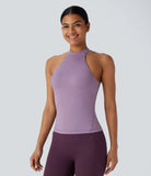 Softlyzero™ Round Neck Backless Yoga Sports Top-UPF50+ - PURE-YOGA